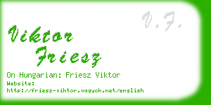 viktor friesz business card